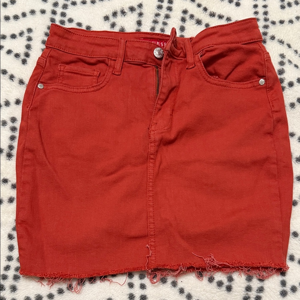 Guess orange  Denim Mini Skirt